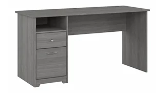 Stand-Alone Single Pedestal Desks Bush Furniture 60in W Computer Desk with Drawers