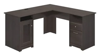 L Shaped Double Pedestal Desks Bush Furniture 60in W L-Shaped Desk
