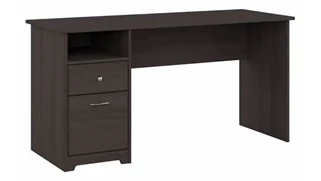 Stand-Alone Single Pedestal Desks Bush Furnishings 60in W Computer Desk with Drawers