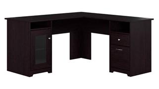 L Shaped Double Pedestal Desks Bush 60in W L-Shaped Desk