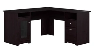 L Shaped Double Pedestal Desks Bush Furniture 60in W L-Shaped Desk