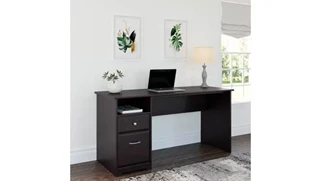 Stand-Alone Single Pedestal Desks Bush Furniture 60" W Computer Desk with Drawers