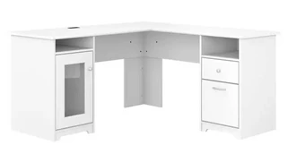 L Shaped Double Pedestal Desks Bush Furniture 60in W L-Shaped Desk