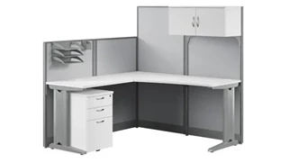 Cubicles Bush Furnishings L-Workstation with Storage