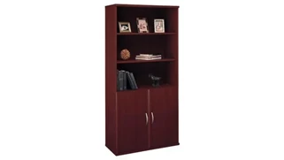 Standard Bookcases Bush Furniture Open Double Bookcase with Doors