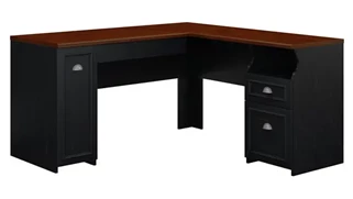 L Shaped Double Pedestal Desks Bush Furnishings 60in W L-Shaped Desk