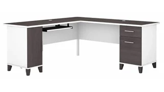 L Shaped Double Pedestal Desks Bush Furniture 72in W L-Shaped Desk with Storage
