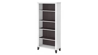 Standard Bookcases Bush Furnishings Tall 5 Shelf Bookcase