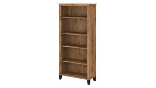 Standard Bookcases Bush Furnishings Tall 5 Shelf Bookcase