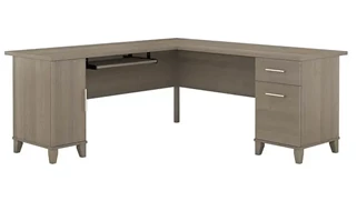 L Shaped Double Pedestal Desks Bush Furniture 72in W L-Shaped Desk with Storage