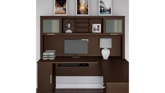 L Shaped Desks with Hutch Bush Furniture L Shaped Desk with Hutch