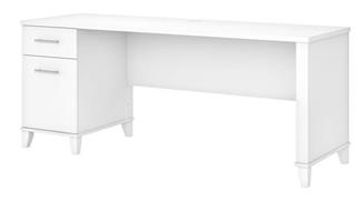 Computer Desks Bush Furniture 72" W Office Desk with Drawers