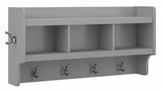 Coat Racks & Hall Trees Bush Furnishings 40in W Wall Mounted Coat Rack with Shelf