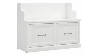Benches Bush Furniture 40in W Entryway Bench with Doors