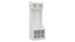 Coat Racks & Hall Trees Bush Furniture 24in W Hall Tree and Small Shoe Bench with Shelves