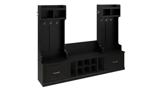 Benches Bush Furniture Entryway Storage Set with Hall Trees and Shoe Bench with Drawers