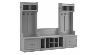 Benches Bush Furnishings Entryway Storage Set with Hall Trees and Shoe Bench with Drawers