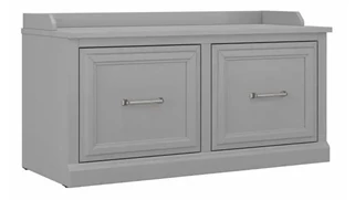 Benches Bush Furniture 40in W Shoe Storage Bench with Doors