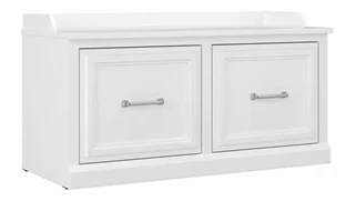 Benches Bush Furniture 40in W Shoe Storage Bench with Doors