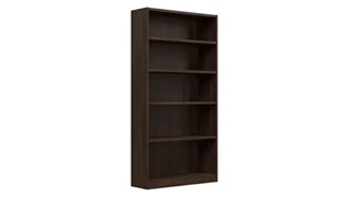 Standard Bookcases Bush Furnishings Tall 5 Shelf Bookcase