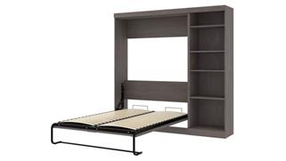 Murphy Beds Bestar Office Furniture 90in W Queen Murphy Bed with Storage Unit