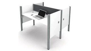 Benching Bestar Office Furniture Double Face to Face Workstation - White with Tack Boards