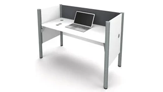 Benching Bestar Office Furniture Simple Workstation - White with Tack Board