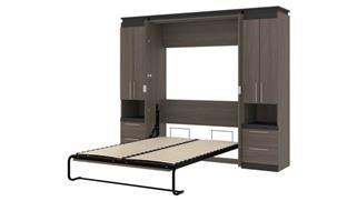 Murphy Beds - Full Bestar Office Furniture 98in W Full Murphy Bed and 2 Storage Cabinets with Pull-Out Shelves