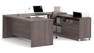 U Shaped Single Pedestal Desks Bestar U-Desk
