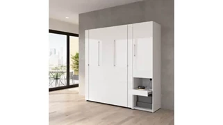 Murphy Beds - Full Bestar Office Furniture Full Murphy Bed and Storage Cabinet with Pull-Out Shelf (81in W)