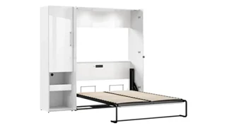 Murphy Beds - Full Bestar Office Furniture Full Murphy Bed and Storage Cabinet with Pull-Out Shelf (81in W)
