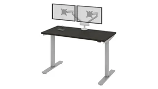 Standing Desks - Electronically Adjustable Bestar 48in W x 24in D Standing Desk with Dual Monitor Arm
