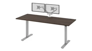 Standing Desks - Electronically Adjustable Bestar 6ft W x 30” D  Standing Desk with Dual Monitor Arm