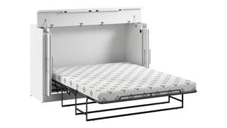 Murphy Beds - Queen Bestar Office Furniture 75in W Queen Cabinet Bed with Mattress