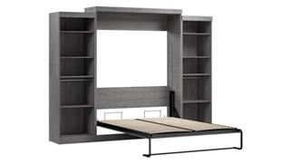 Murphy Beds - Queen Bestar Office Furniture 115in W Queen Murphy Bed with 2 Closet Organizers