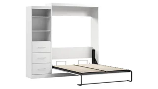 Murphy Beds - Queen Bestar Office Furniture 90in W Queen Murphy Bed and Closet Organizer with Drawers