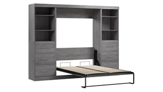 Murphy Beds - Full Bestar Office Furniture 109in W Full Murphy Bed and 2 Closet Organizers with Drawers