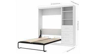 Murphy Beds - Full Bestar Office Furniture 84in W Full Murphy Bed and Storage Unit with Drawers