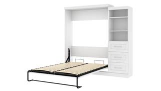 Murphy Beds - Queen Bestar Office Furniture 90in W Queen Murphy Bed and Storage Unit with Drawers