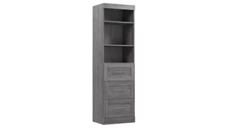 Closet Storage & Organizers Bestar Office Furniture 25in W Closet Organizer with Drawers