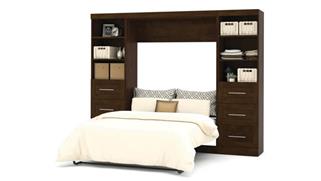 Murphy Beds - Full Bestar Office Furniture 109in W Full Murphy Wall Bed and 2 Storage Units with Drawers