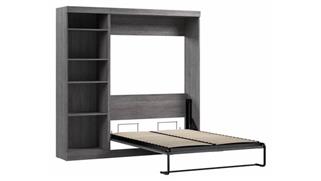 Murphy Beds Bestar Office Furniture 84in W Full Murphy Bed with Storage Unit