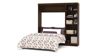Murphy Beds - Full Bestar Office Furniture 84in W Full Murphy Bed with Storage Unit