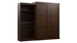 Murphy Beds - Queen Bestar Office Furniture 101in W Queen Murphy Bed with Storage Shelves