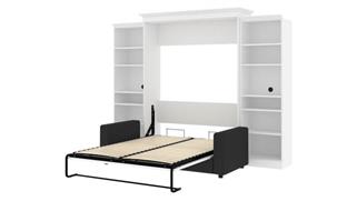 Murphy Beds - Queen Bestar Office Furniture 92in W Queen Murphy Bed, 2 Storage Units and Sofa