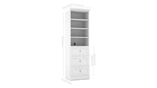 Storage Cabinets Bestar Office Furniture 25in W Closet Organizer with Drawers