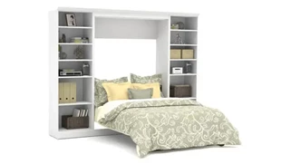Murphy Beds - Full Bestar Office Furniture 109in W Full Murphy Bed and 2 Closet Organizers