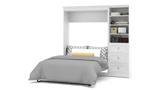 Murphy Beds - Full Bestar Office Furniture 84in W Full Murphy Bed and Closet Organizer with Drawers