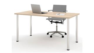 Computer Tables Bestar 30in x 60in Table with Round Metal Legs