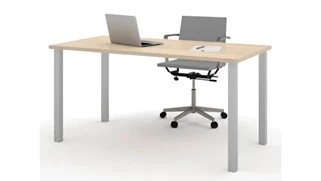 Writing Desks Bestar 30in x 60in Table with Square Metal Legs